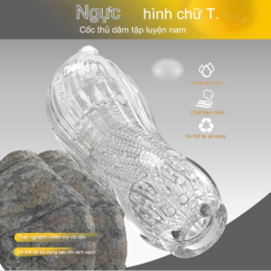 Cốc Thủ Dâm Nam Trong Suốt Silicone Cao Cấp – Quan Sát Cậu Nhỏ, Khoái Cảm Siêu Phê