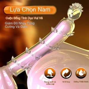 Bộ Bao Tăng Cường Nam, Vòng Dương Vật Lấp Lánh, Phụ Kiện Delay Tăng Khoái Cảm Riêng Tư